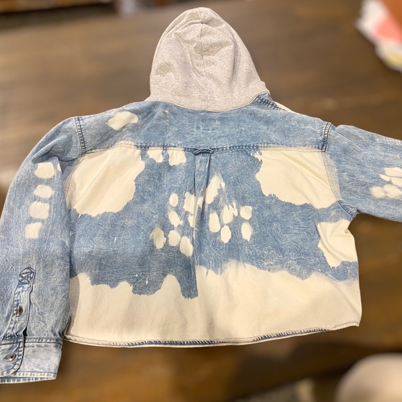 🌸 American Eagle Denim Hoodie Size XXL - Picture 5 of 8